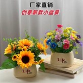 黃盆：彩色+葵花菊 × 1個
