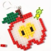 초등 디폼블럭 가방 열쇠 고리 8mm 사과 만들기 유아미술키트 4학년