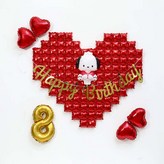 26-8)포차코 빅하트풍선세트 숫자 8 × 1세트