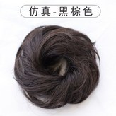 假髮直髮圈-棕黑色 × 1個