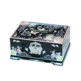 나비 2단 자개함 19cm블랙 × 1개