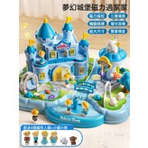 冰雪夢幻城堡樂園 配4磁性人偶 小貓小狗  1套 × 1個