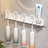 牙刷牙膏架 白色4位 × 1套