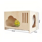 雲朵款：實木鳥屋+可抽拉不鏽鋼底網片套餐:如圖 × 1個