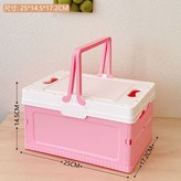 1_粉色收納籃-小號 × 1個