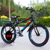 炫彩色+單速(戰神版+車筐后座)24寸適應身高150/168厘米 × 1個