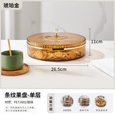 琥珀金一層【水晶頂珠】 × 1個