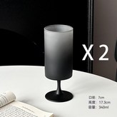 直筒高腳杯-磨砂黑高款[2只裝] × 1個