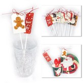 책갈피 크리스마스 꽂이(토퍼2개세트 모양랜덤)장식 × 1개