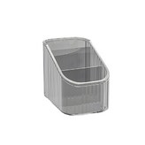 灰透化妝品遙控器收納盒 (三格) × 1個