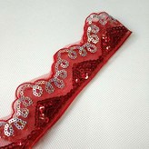 大紅銀亮片4.6cm*8.5米 × 1個