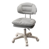 淺灰色【可升降+雙層靠坐+靜音輪】 × 1個