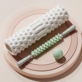 瑜伽柱白色45釐米 + 按摩棒 + 筋膜球 × 1個