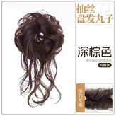 抽絲盤髮丸子【深棕色】髮圈款 × 1個