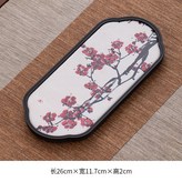 小號橢圓吸水乾泡盤-一枝梅 × 1個
