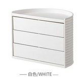 米白色,三層旋轉收納盒 × 1個