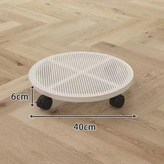 白色圓形密網40CM【靜音剎車萬向輪】 × 1個