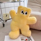 奶黃色小熊抱枕約50cm × 1個