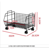 스타일 2 접이식 검정색 단일 레이어(범용 바퀴 포함) × 1개