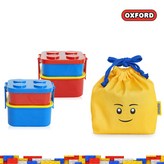 옥스포드 2단도시락(레드)+2단파우치 × 1개
