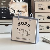 藍色【2026年】卡通貓咪臺歷 × 1個