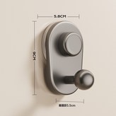 槍灰-吸盤單鉤【秒安裝/可拆卸】:如圖 × 1個