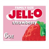 Jell-O 스트로베리 젤라틴 디저트 믹스 패밀리 사이즈 170g 4개