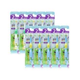 페리오 키즈 2단계 공룡 유아 칫솔 3~5세 10개입(혼합색상)