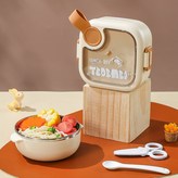 米咖色外出輔食碗 碗 勺 剪刀 × 1個