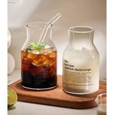 高硼硅玻璃字母吸管杯 黑650ML 2只 × 1套