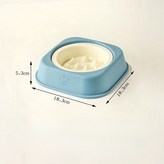 亮米白色+海藍酸奶盒,小號護邊慢食碗套裝【適合3-10斤】 × 1個