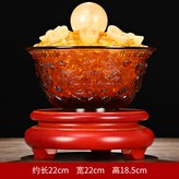 聚寶盆琉璃配套水晶:如圖所示 × 1件