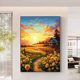 해바라기와 석양 40*50cm