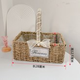 大長方雞蛋籃網紗把手款（送花泥賀卡） × 1個