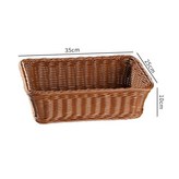 淺咖色長方平口35*25*10cm × 1個