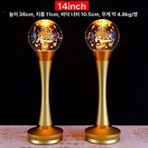 14인치 재물 크리스탈 램프 노란빛 1쌍 × 1개