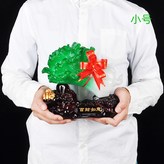小號仿玉百財如意樹脂擺件:如圖所示 × 1件