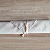 潔淨柔軟米白棉麻筷子袋26長 × 1個