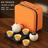 黃汝龍蛋壺4杯罐四方盤正方橙包:如圖所示3756 × 1個