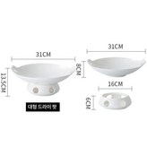 광택 화이트 12인치 접시+12개 양초