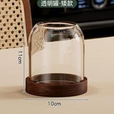 水果叉收納罐透明色矮款 × 1套