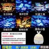 迷你幸運兔插電款6圖案普通包裝:3W黃白藍三色燈光 × 1個