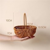 小號西瓜籃 藤膠花籃 × 1個
