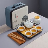 四方包前程大西施壺亮光青黑盤茶葉罐:如圖所示383 × 1個