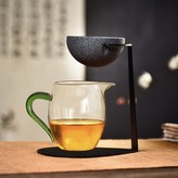 無孔茶漏 支架 400ml綠把公道杯 × 1套