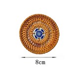 藤編陶瓷杯墊8CM:如圖 × 1個