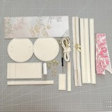 米白款三 材料包 自己做 面料特殊 圖案位置不固定 × 1個