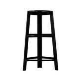 角落木製三層收納架黑色 × 1個