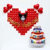 18)쿠로미 빅하트풍선세트 케익형 × 1세트