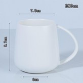 蛋形杯啞光白380ML × 1個